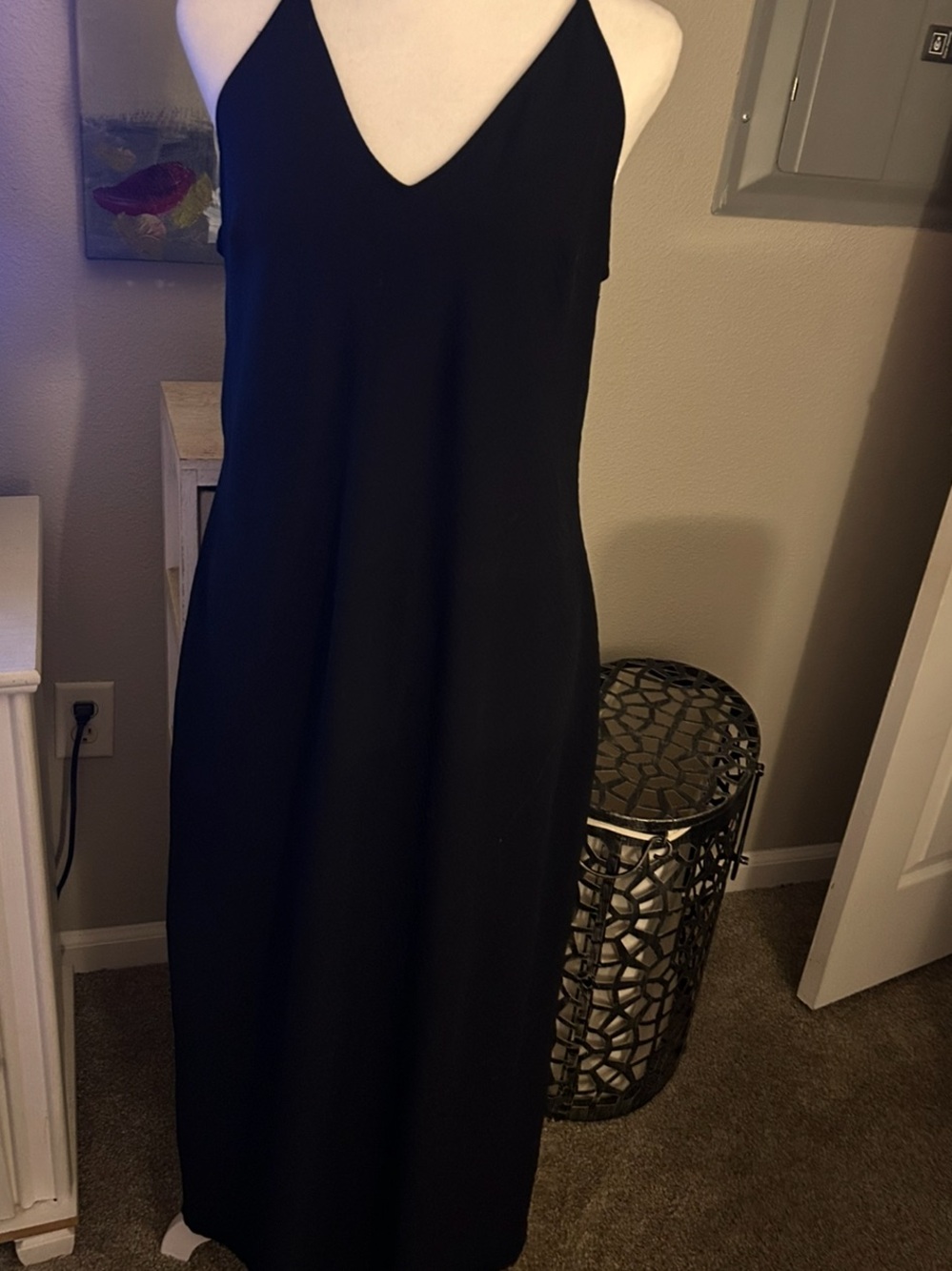 Classic Black Slip Dress - Women